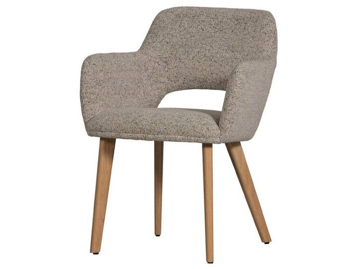 WOOOD Stuhl Murat aus Chenille-Stoff, Natur / Natur