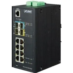 Planet Industrial L2+ 8-Port 10/100/1000T + 2-Port (8 Ports), Netzwerk Switch, Schwarz