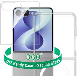 4Smarts 360° Protection Set Hülle + Schutzglas Set Samsung Galaxy Z Flip8 Transparent Induktives Laden 541872