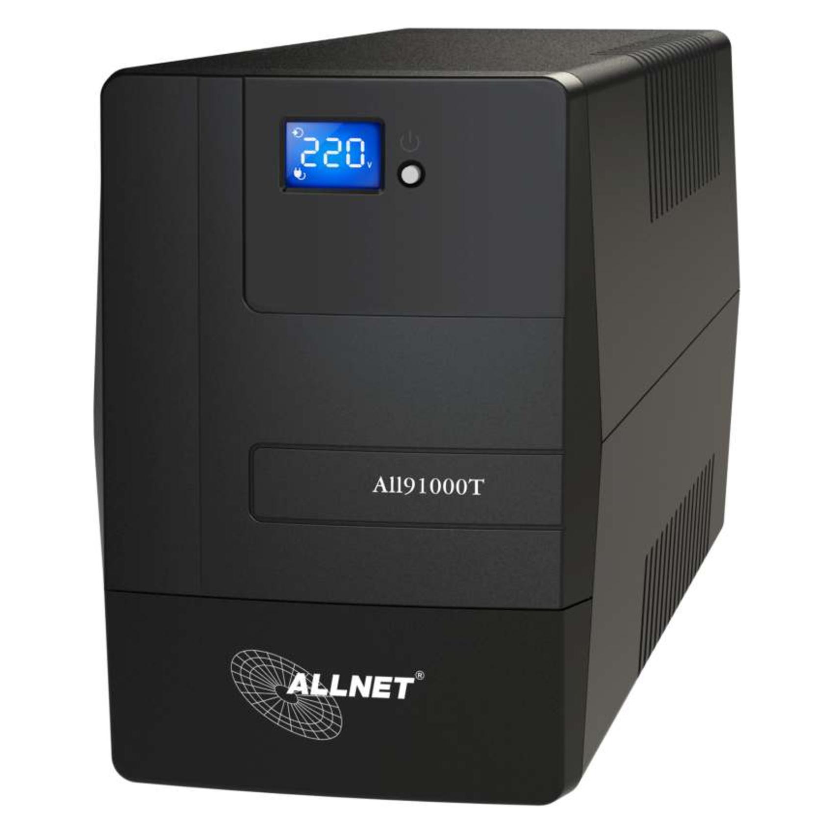 Allnet USV 1000VA Line-Interactive USB LCD-Display (1000 VA, 600 W, Line-Interaktiv USV) (ALL91000T)
