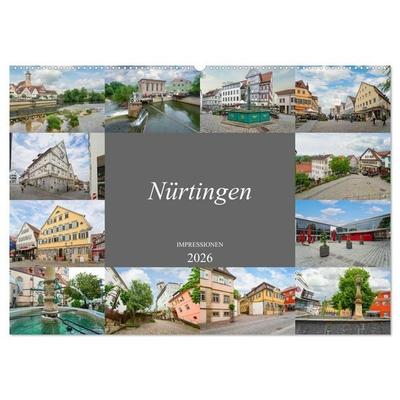 Nürtingen Impressionen (Wandkalender 2026 DIN A2 quer), CALVENDO Monatskalender