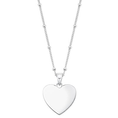 Kette mit Anhänger AMOR "Herz", silber (silberfarben), Halsketten, Damen, Silber 925 (Sterlingsilber), L: 45