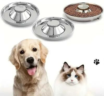 Uplift Essentials Stainless Steel Puppy Slow Feeder And Weaning Bowl 11.8 In 30 Cm