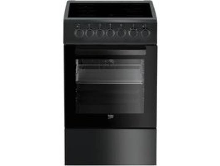 Cuisinière vitrocéramique - BEKO FSS57100GAC - 4 foyers - L50 cm - Noir