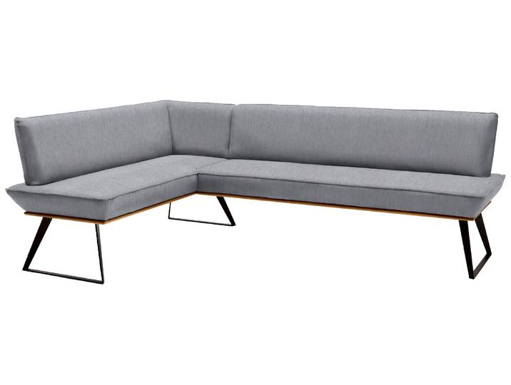 Voleo Eckbank 163x203 cm MALIBU, Hellgrau, Webstoff