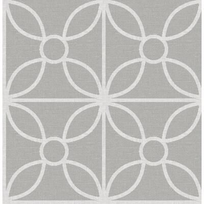 A-Street Prints Savvy Grey Geometric Wallpaper