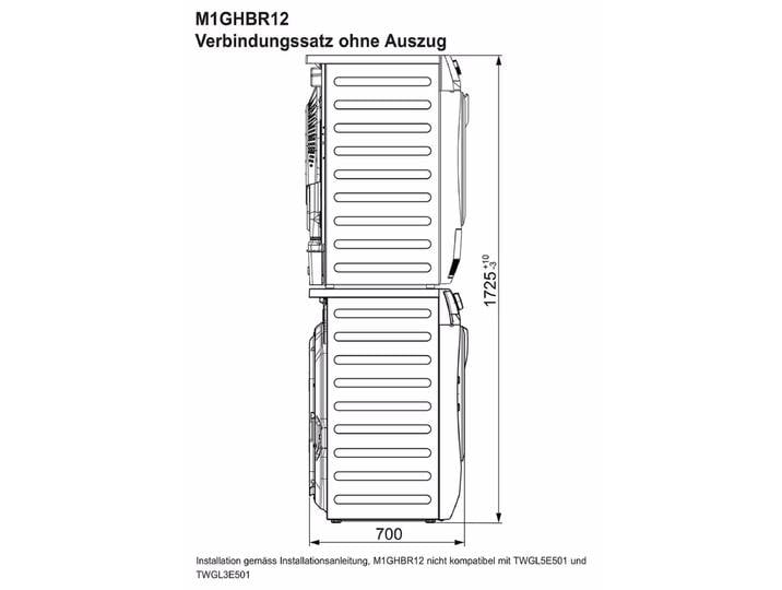 Electrolux M1GHBR12 Montagezubehör – Zwischenbausatz Waschturm