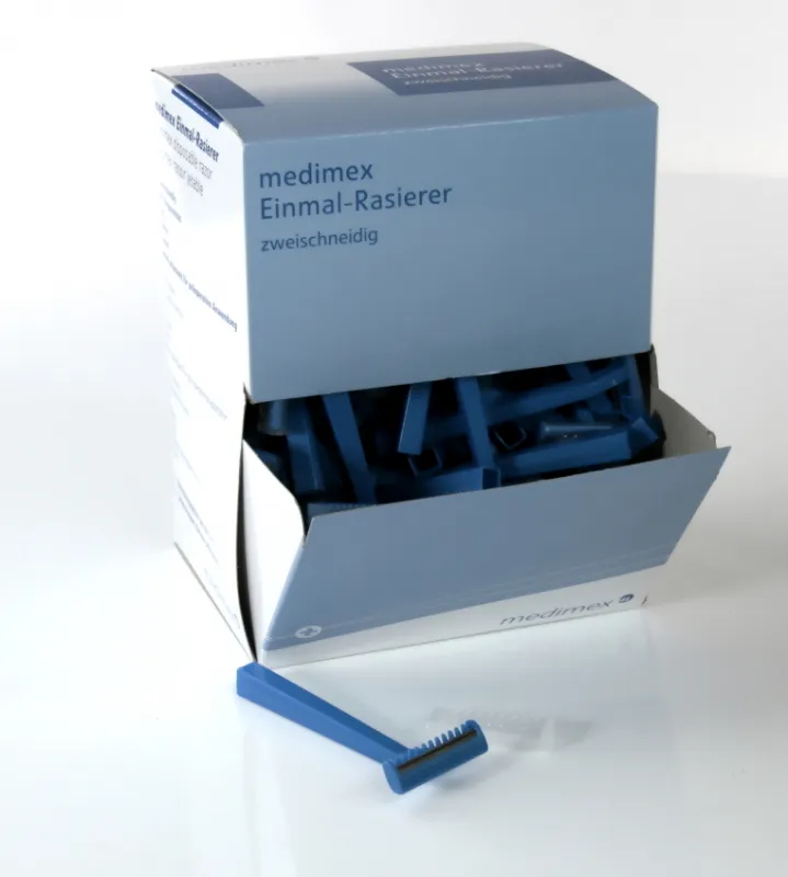 medimex GmbH Einmalrasierer Standard 2-schneidig blau (100 Stück) 8M50103002