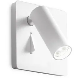 Ideal Lux LED Doseneinbau-Wandspot LITE, 3W 3000K 130lm, mit Schalter, schwenkbar, Weiß IDEA-250106
