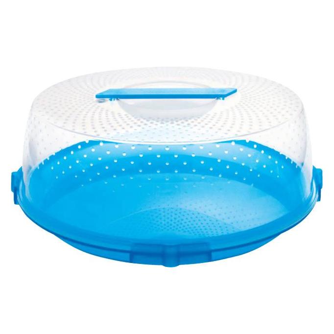 Cosmoplast 23156 Transparenter runder Kuchenbehälter aus Kunststoff (23156)