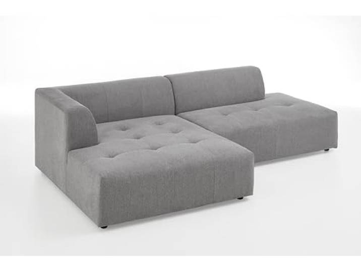 Atlantic Home Collection Eckgarnitur, XXL-Liegefläche (ca. 63x240cm), skandinavisches Design, frei im Raum stellbar. Bezugsstoff Strukturstoff, Ecke Links
