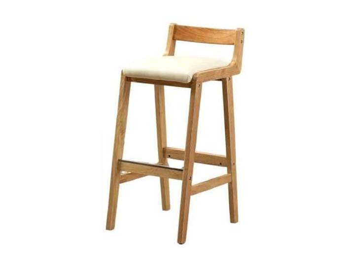 Barstühle Restaurant-Hocker, Stuhl, Barhocker aus massivem Holz(Weiß)