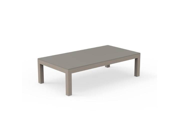 TALENTI table basse d'extérieur STEP Collection PiùTrentanove (Dove - Aluminium peint et verre)