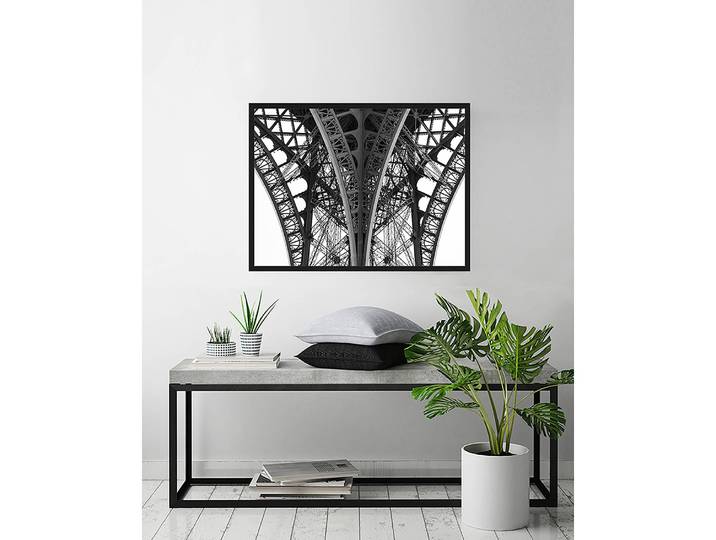 Bild Eiffel Tower II Rahmen: Massivholz Buche, lackiert Abdeckung: Plexiglas Schwarz 63 x 83cm