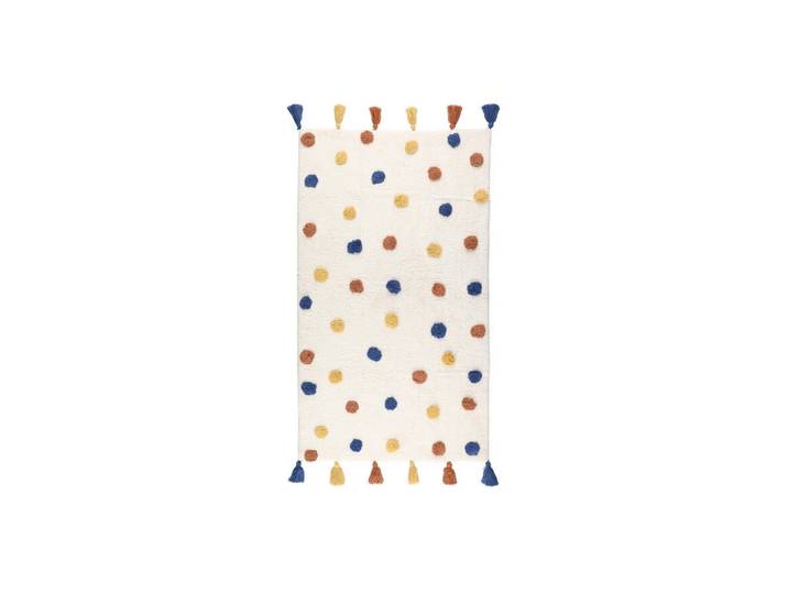 Baumwollteppich Gepunktet 70/120 cm, Mehrfarbig, Naturmaterialen, 70x120 cm, Teppiche und Böden, Teppiche, Webteppiche