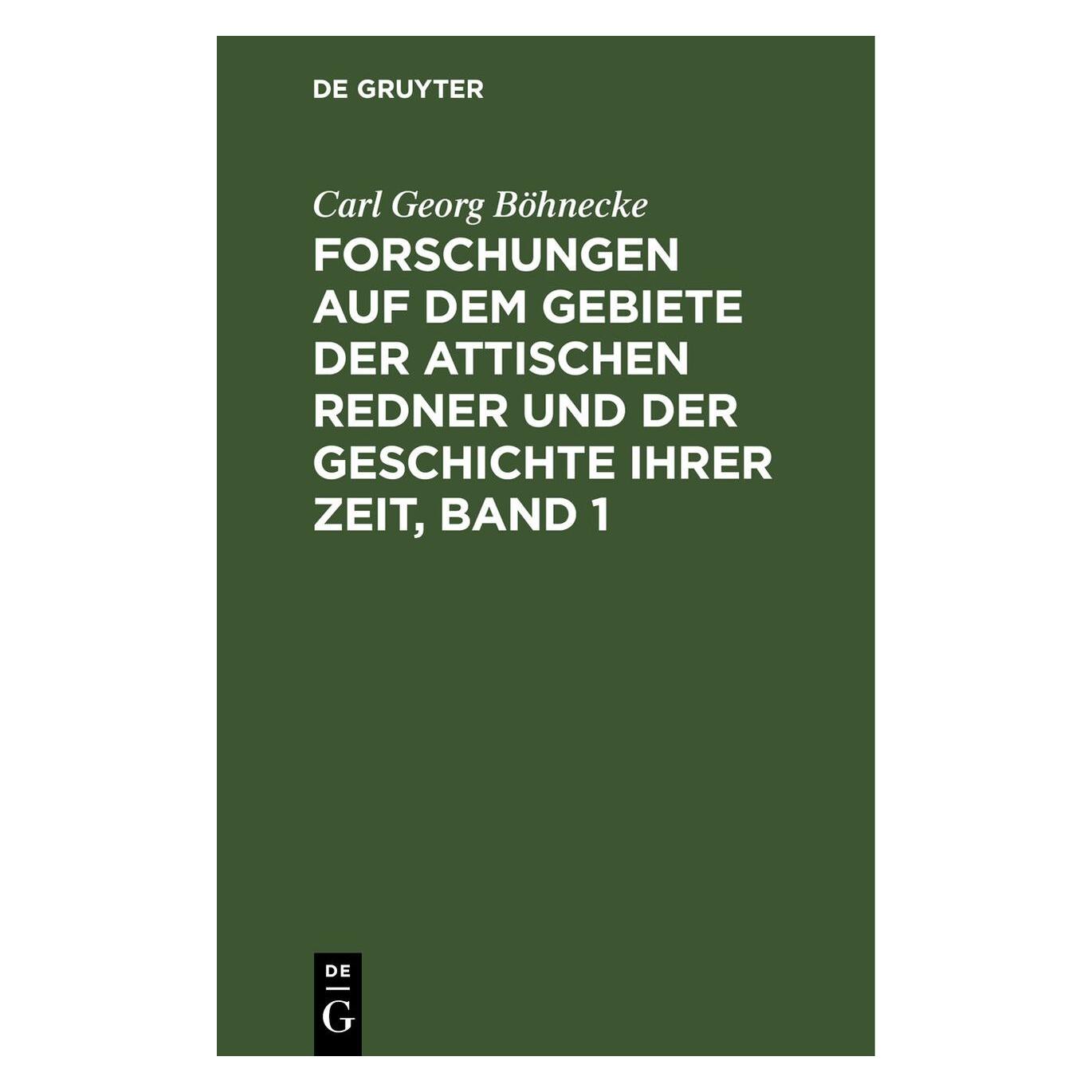 De Gruyter Böhnecke:Forschungen auf dem Gebiete de (67773291)
