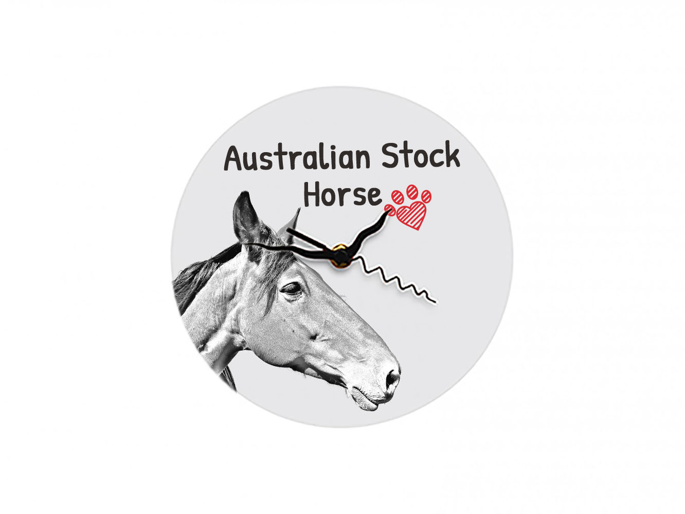 Art-Dog Wandklok Australian Stock Horse