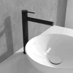 Villeroy und Boch Loop + Friends Einhebel-Waschtischarmatur TVW106106153K5 erhöht, ohne Ablaufgarnitur, matt black
