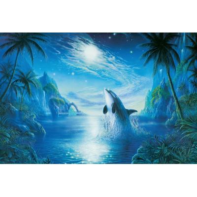 Papermoon "TROPISCH-PALMEN TIERE DSCHUNGEL MEER ORKA"