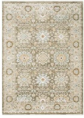 Style Haven Lucia Vintage Floral Medallions Brown/Pale Blue