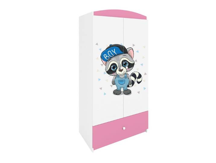 Raumhirsch Furniture Kinderkleiderschrank mit Motivauswahl - Kleiderschrank für Kinder (Kinderzimmerschrank für Jungen, Mit Ablagefächern & Kleiderstange) robuste Verarbeitung, kindgerecht, verschiedene Farben & Designs