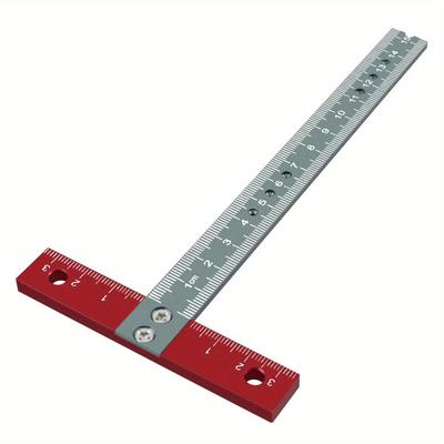 6.69 Inches Aluminum T Square Ruler Laser Printed Drafting T Ruler For Architects, DIY Layout & Precision Measuring woodworking Ruler