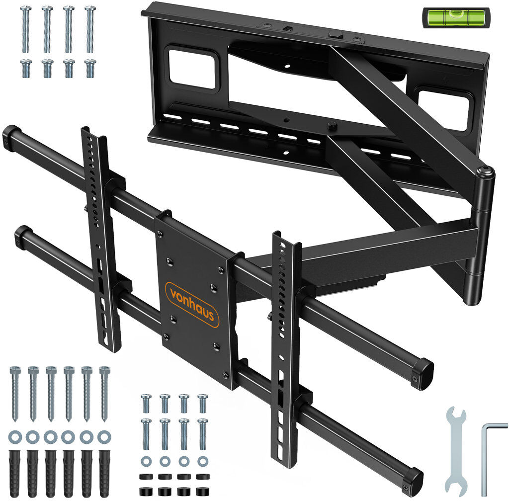 Vonhaus Multi-Screen Single Screen Wall mount Electronic Mount Matte Black 17cm H X 25cm W X 41cm D