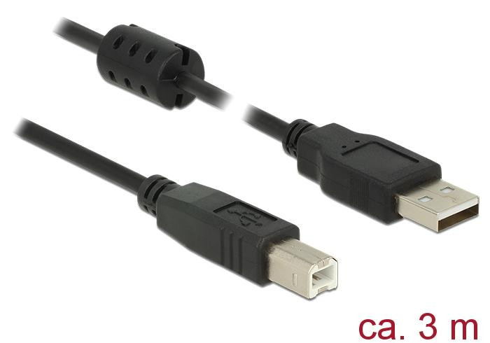 Delock USB-kabel van USB (mannelijk) naar USB Type B (mannelijk)