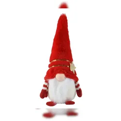Christmas Decorations Dekofigur Wichtel 30cm Plüsch Weihnachtswichtel Weihnachtsdeko Plüschfigur Weihnachtsfigur Fensterdeko Weihnachten Figur Rot / Weiß