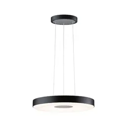 Paulmann 79517 LED Pendelleuchte 3-Step-Dim Puric Pane 2700K 1100lm 22W Schwarz/Grau dimmbar