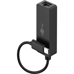 Goobay USB-C zu Ethernet Netzwerkadapter, RJ45, USB 3.1, Gigabit Ethernet, schwarz