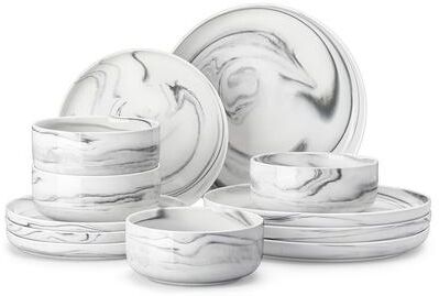 MALACASA LUNA 12-piece Porcelain Dinnerware Set (Service for 4)