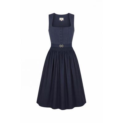 Dirndl NÜBLER "Dirndl midi Klarissa", Damen, Gr. 44, EURO, blau, Obermaterial: 100% Polyester PES., Kleider