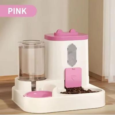 Inspire Curations PurrFlow 2 in 1 Automatic Cat Feeder & Water Dispenser Automatic Cat Feeder With Integrated Water Bowl pink