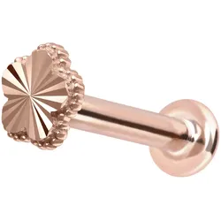 14 Karat Gold Labret mit Innengewinde BLUME
