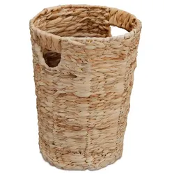 Relaxdays Papierkorb aus Wasserhyazinthe Hellbraun