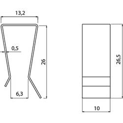 Fischer Elektronik Transistor-Klammer Passend für (Gehäuseart (Halbleiter)): TO-220 (L x B x H) 26.5 x 10 x 13.2 mm 10007631