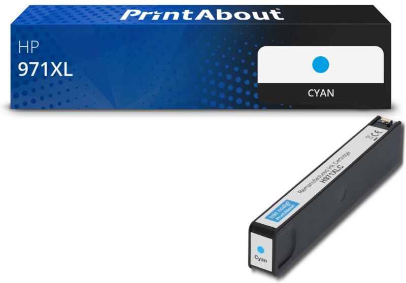PrintAbout Druckerpatrone kompatibel mit HP 971XL (CN626AE) - Cyan - Hohe Kapazität