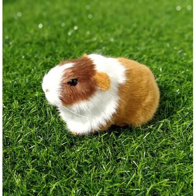 Perfect Picks Market Realistic Guinea Pig Plush Toy Soft Lifelike Hamster Stuffed Animal Gift For Kids khaki