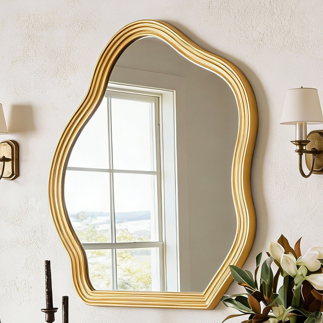 Blue Elephant Nikitc 70x80CM Wall Mirror Vintage Gold Accent Mirror Gold