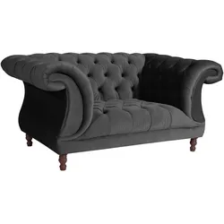CHESTERFIELD Sessel Kaylin Samtvelours schwarz