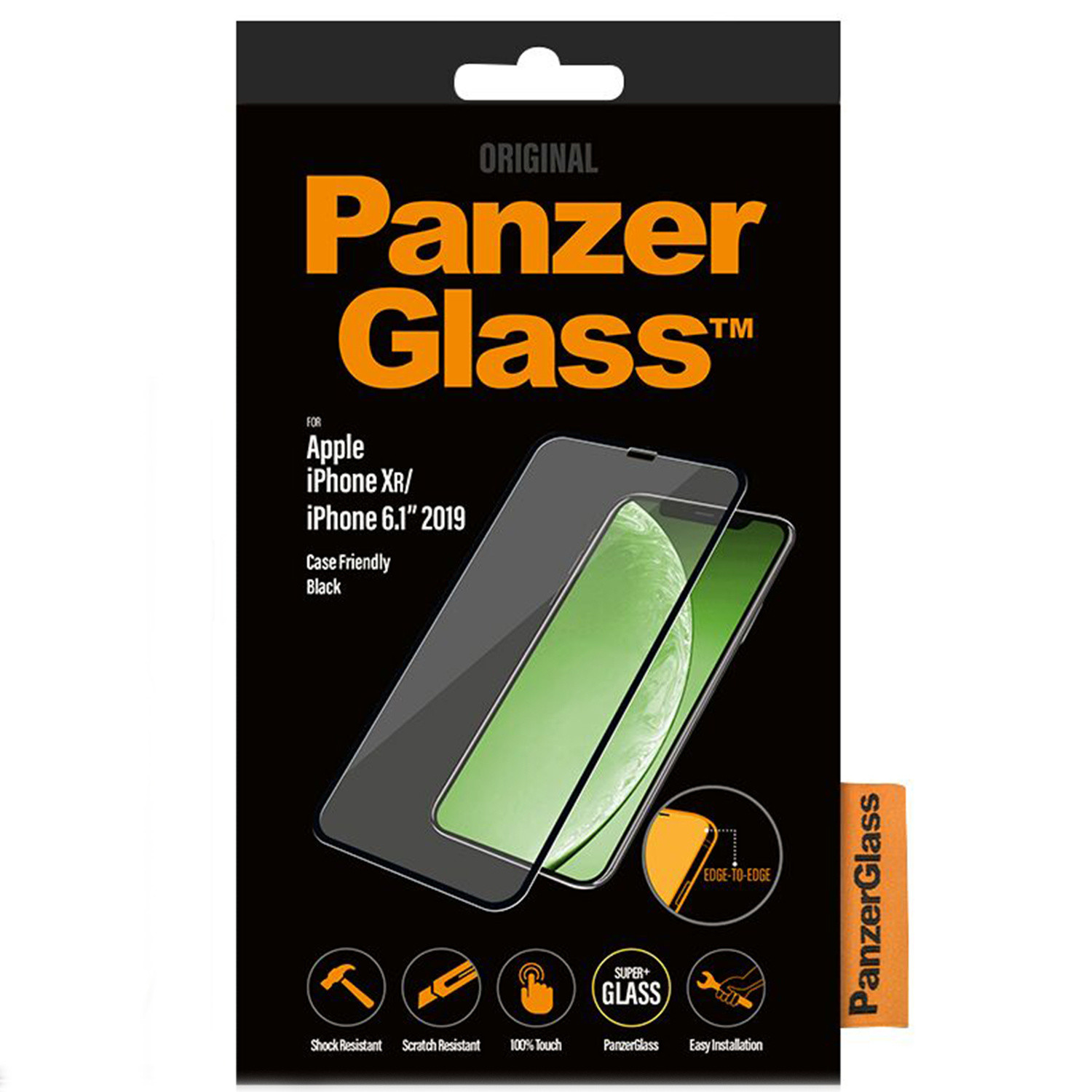 PanzerGlass Beschermfolie voor Apple iPhone 11 en XR, Zwart