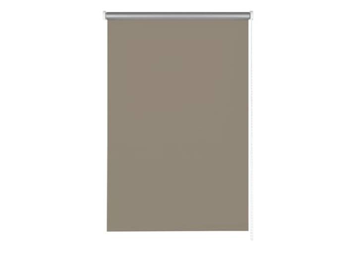 GARDINIA Seitenzug-Rollo für Fenster, Mit Thermo-Rückseite, Blickdicht und lichtundurchlässig, Montage mit Bohren, Hitzeschutz, Verdunkelung, Energie sparen, Taupe, 122 x 160 cm (BxH)