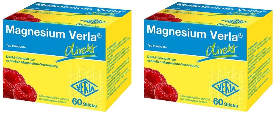 Magnesium Verla direkt Granulat Himbeere 2x60stk