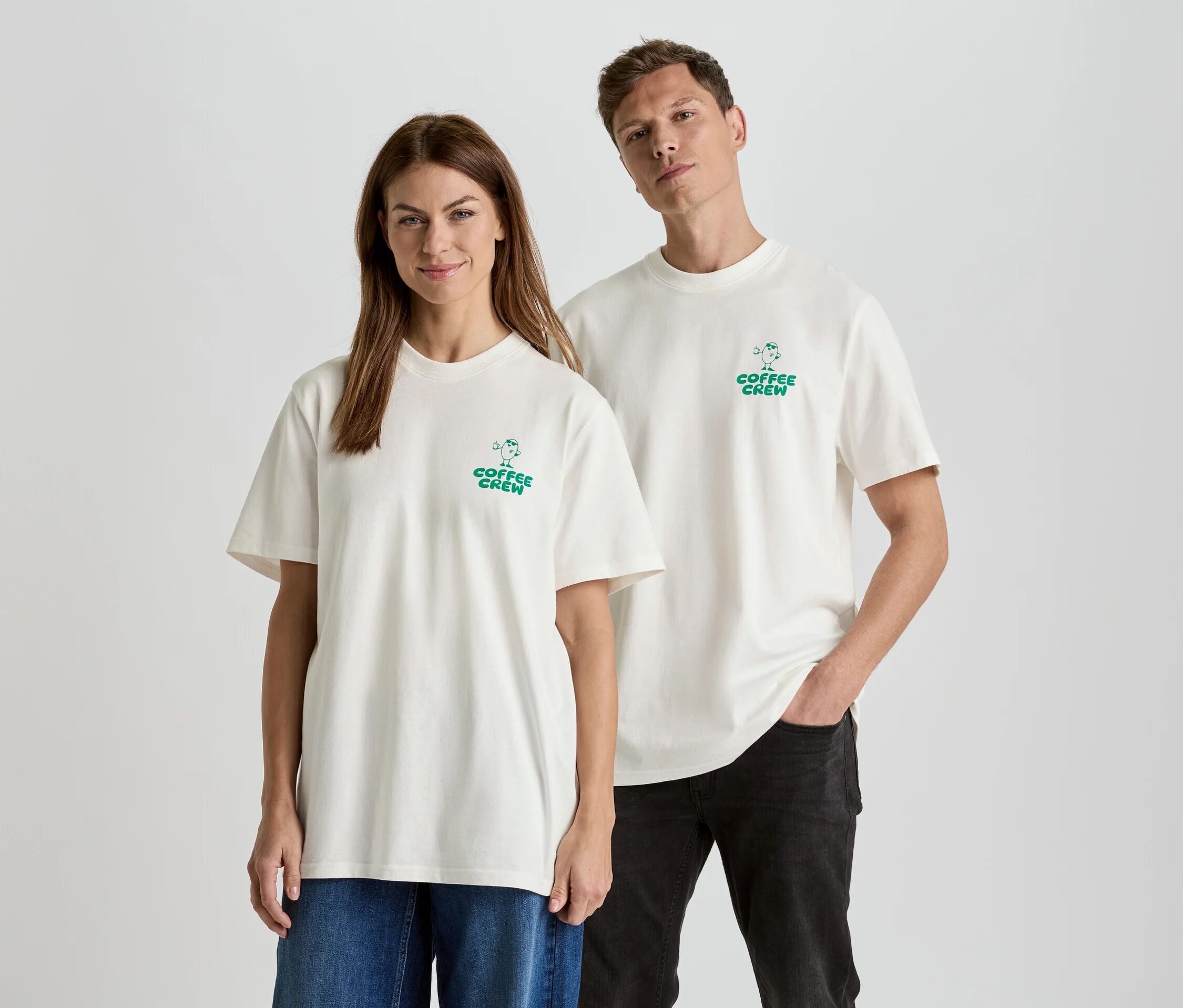 Tchibo - Unisex Coffee Crew T-Shirt - Unisex - Gr. S - grün/print
