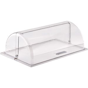 APS Frischhaltehaube Rolltophaube GN 1/1, aus Kunststoff, transparent, mit Griff, 53 x 32,5 x 17 cm