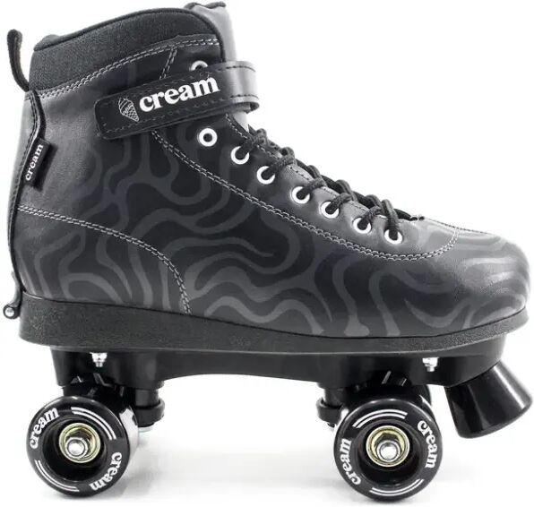 Cream Skates Kids Roller Skates CREAM Scoop Wave Adjustable (Black - 12.5C-2)  - Black - Size: 12.5C-2 UK