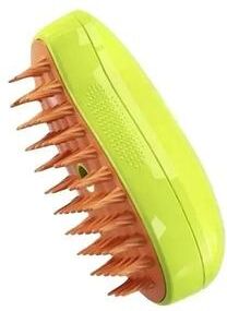 Uplift Essentials 3 in 1 Pet Electric Steam & Spray Grooming Brush green