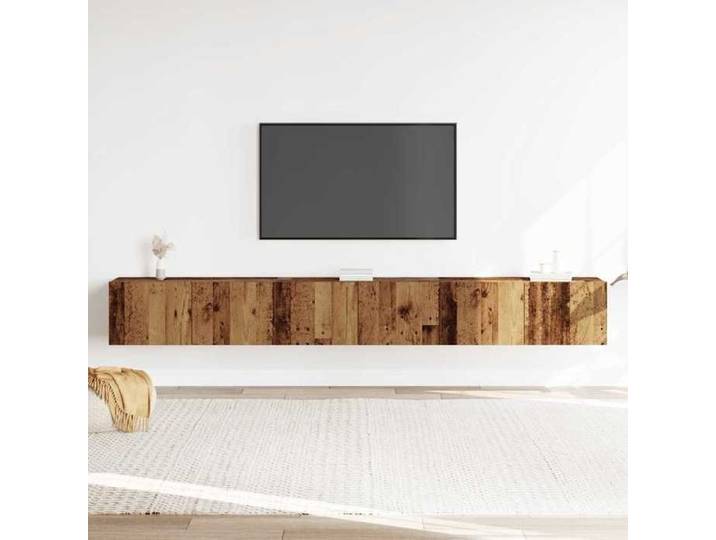 Pratique Jeu de meuble TV mural 3 pcs - Ensemble de meuble Hifi - faciles à nettoyer - vieux bois bois d'ingénierie 3222117