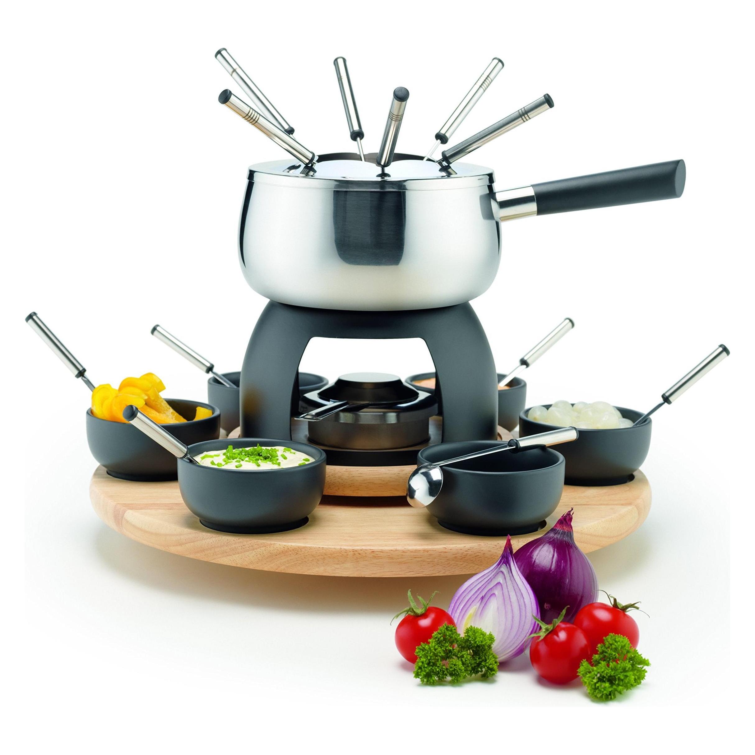 Mäser 23-teiliges Fondue-Set (Fondue Chinoise, Käsefondue) (B07D811CHP)